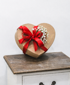 Caja corazón rosas rojas