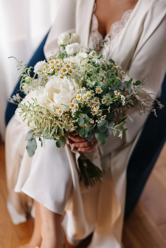 Ramo de novia peonías