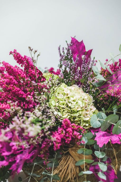 Foto detalle de Hortensias de Capazo y brezos