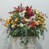 entro con flores otoñales