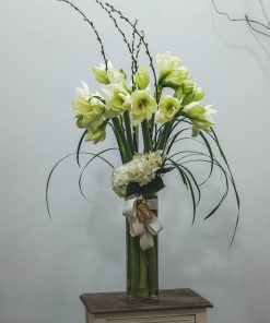 Búcaro amarilis blancos