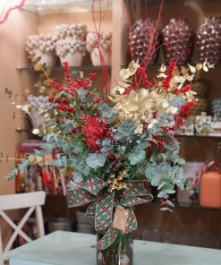 Búcado navideño rojo, verde & dorado