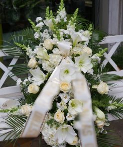 centro funerario flores blancas con envio en valencia